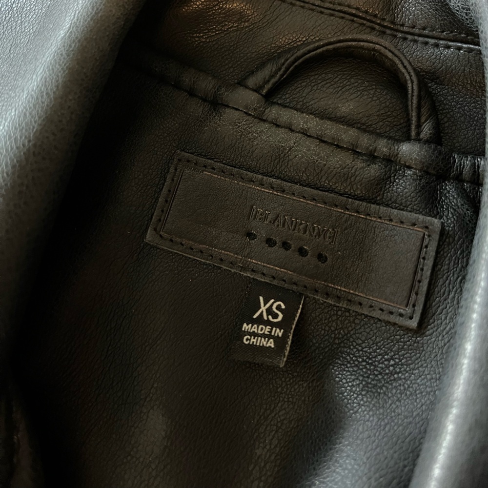 Blank NYC Black Faux Leather Jacket -XS - Picture 4 of 11
